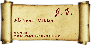 Jánosi Viktor névjegykártya